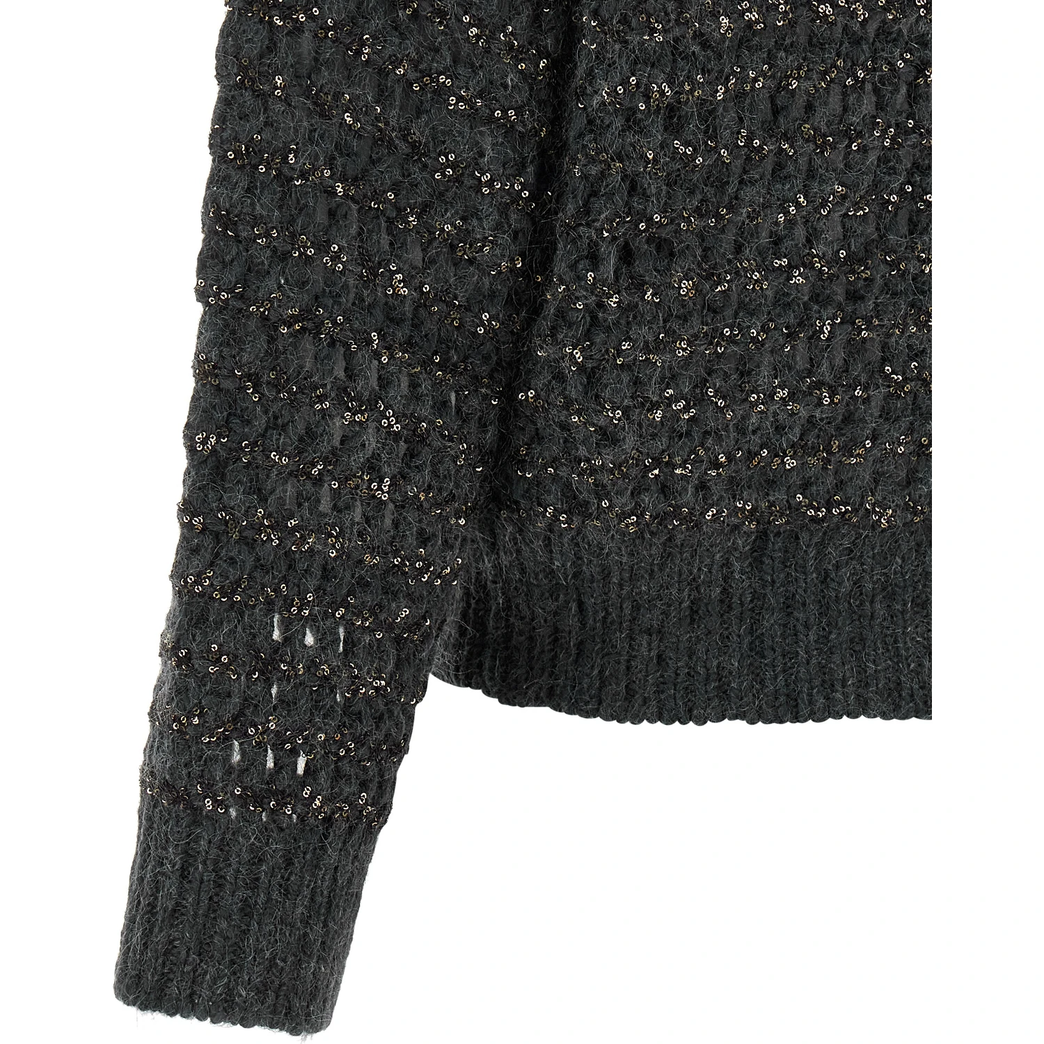 Gray Elastane Cardigan