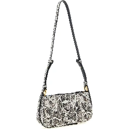 Gray Calfskin Crossbody Bag