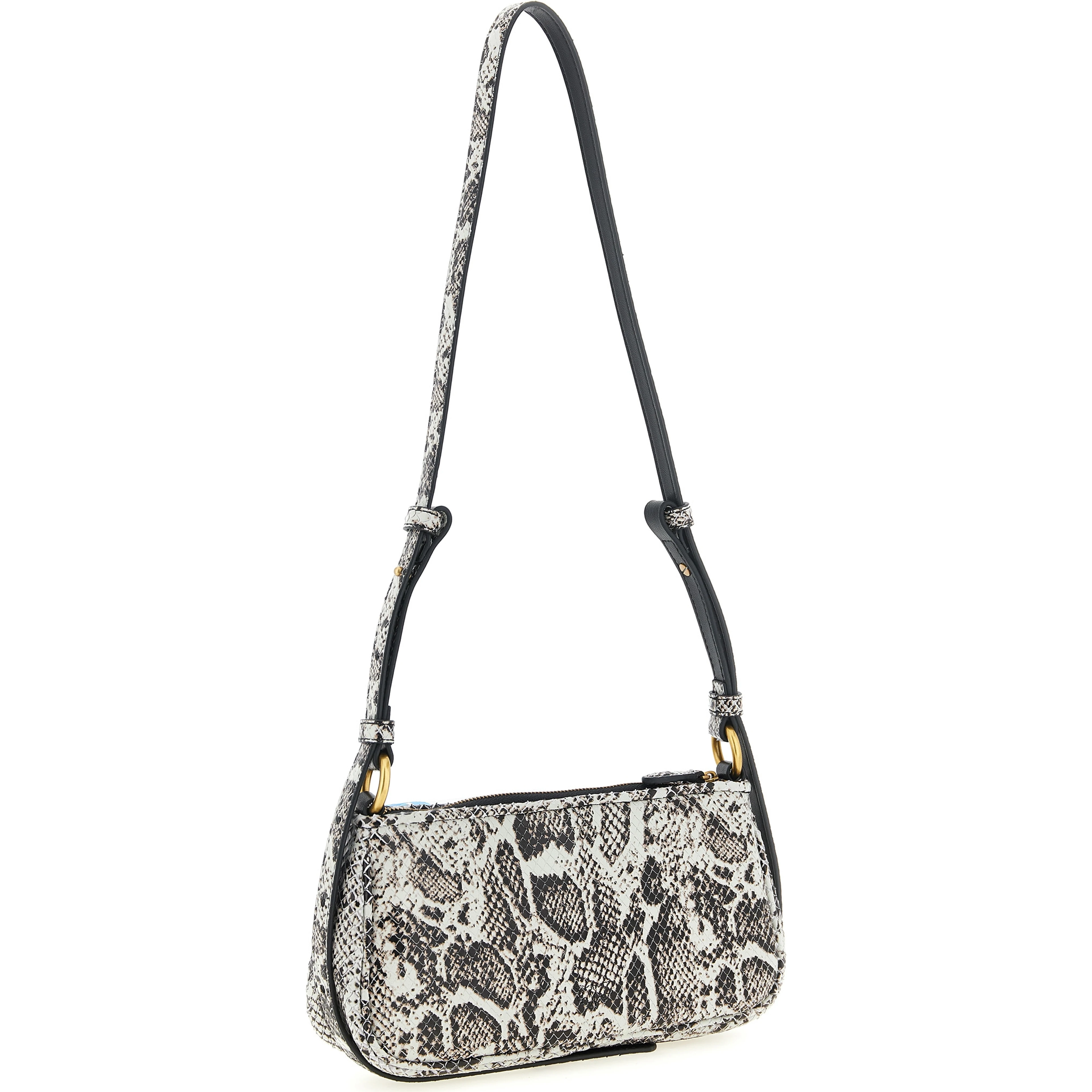 Gray Calfskin Crossbody Bag