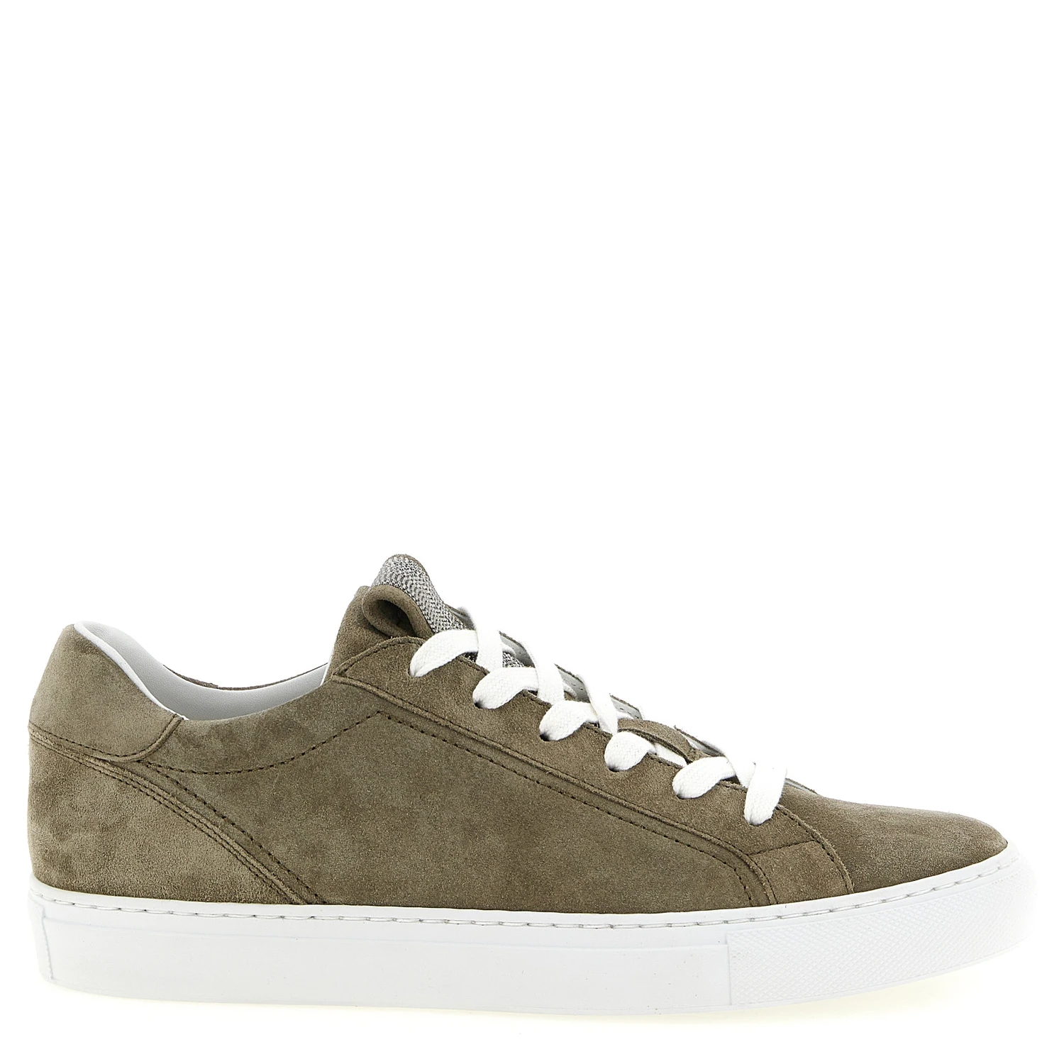Gray Calfskin Low Top Sneakers