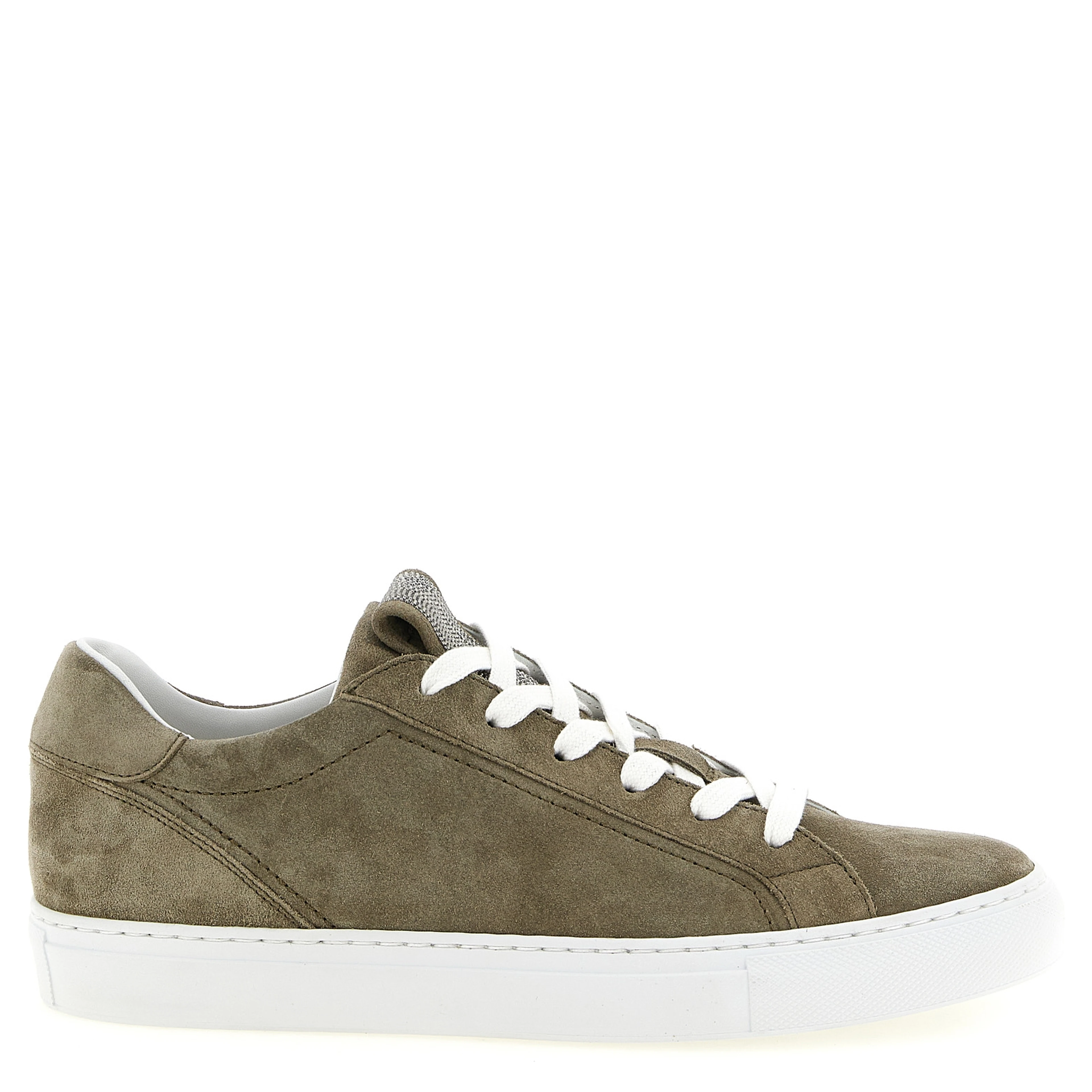 Gray Calfskin Low Top Sneakers