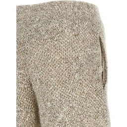 Beige Nylon Casual Pants
