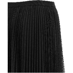 Blue Polyester Midi Skirt