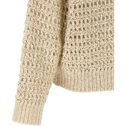 Beige Elastane Cardigan