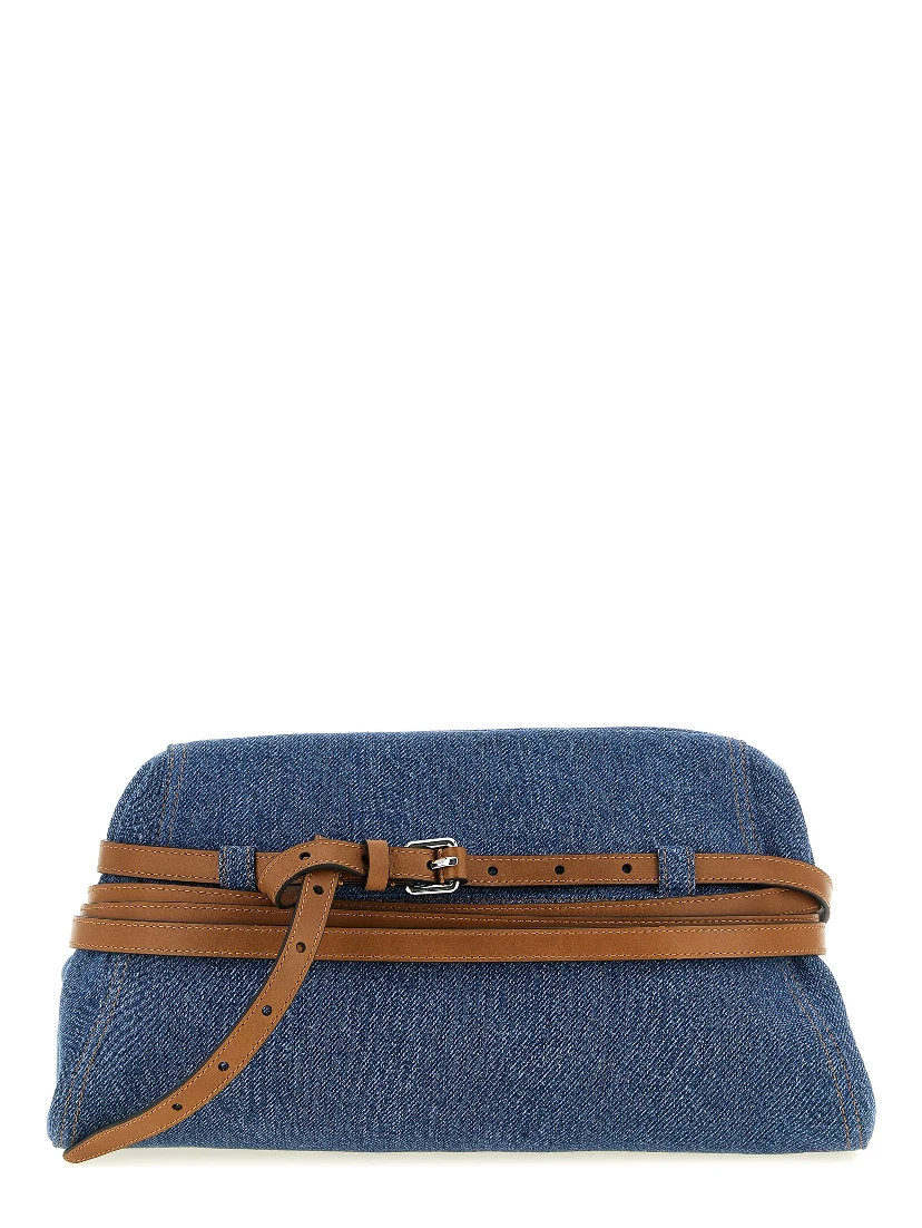 Blue Cotton Clutch Bag