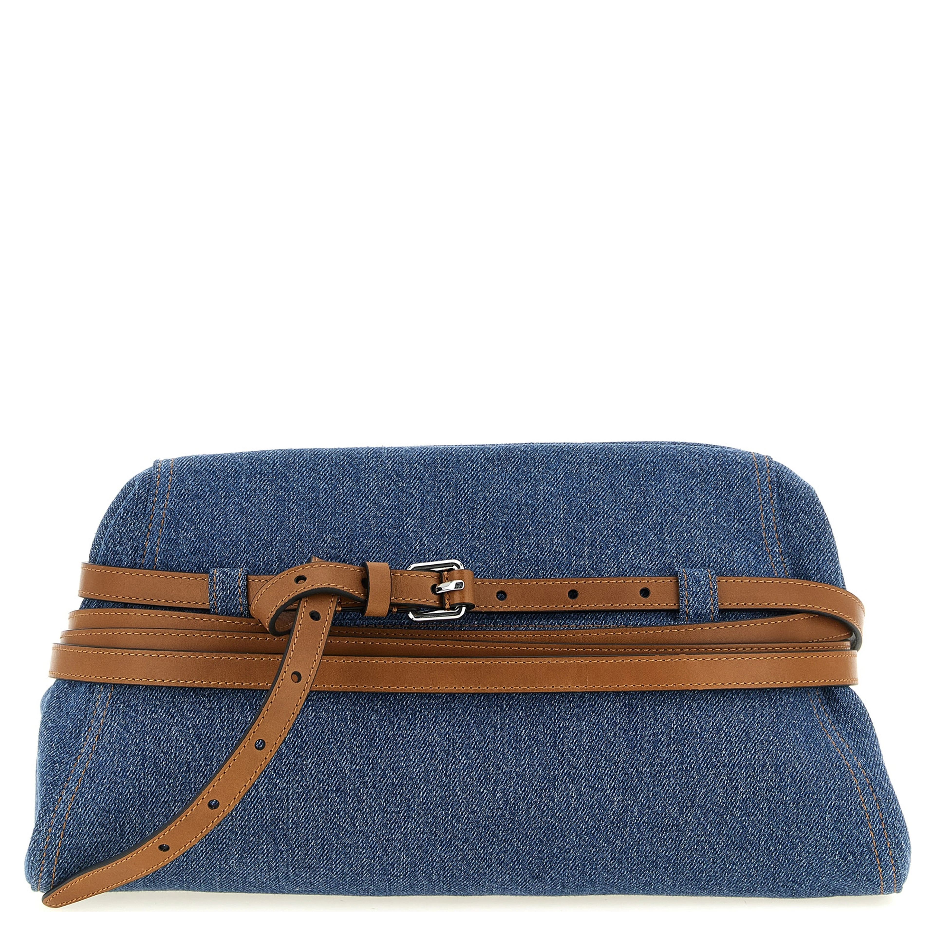 Blue Cotton Clutch Bag