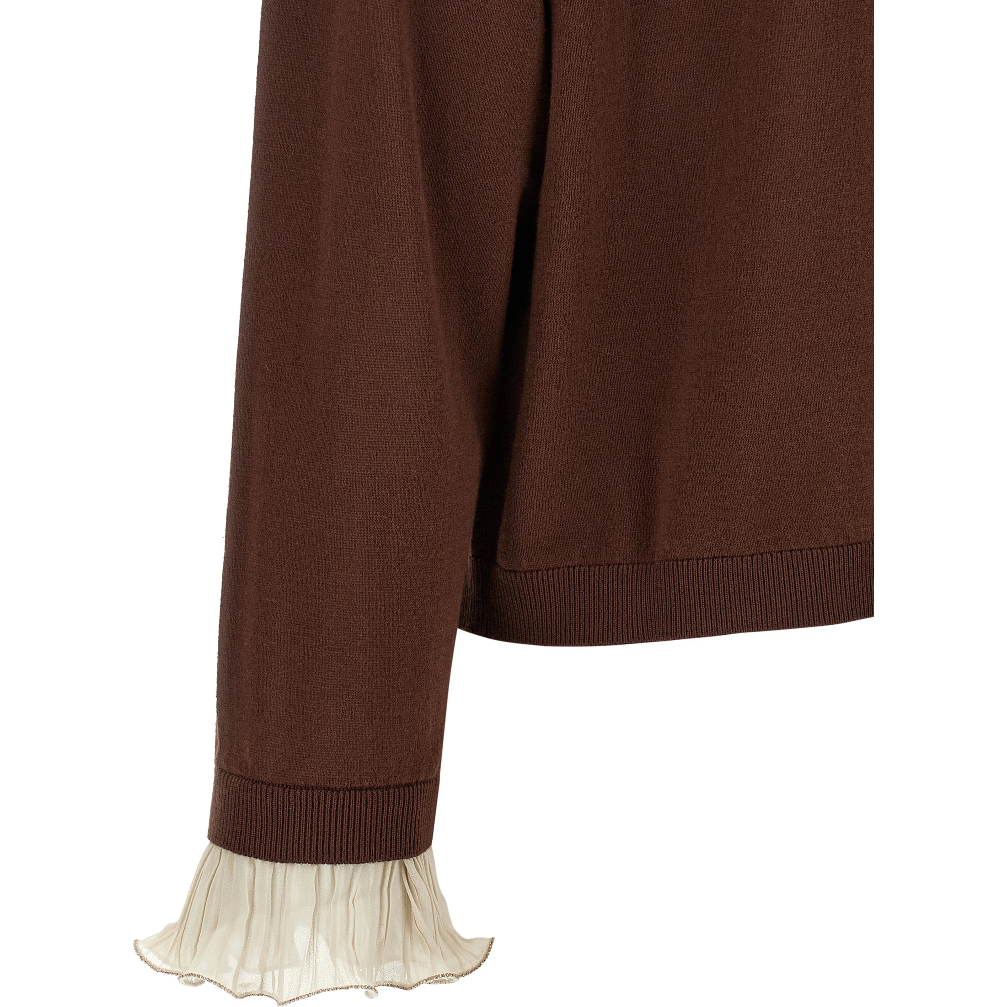 Brown Virgin Wool Cardigan