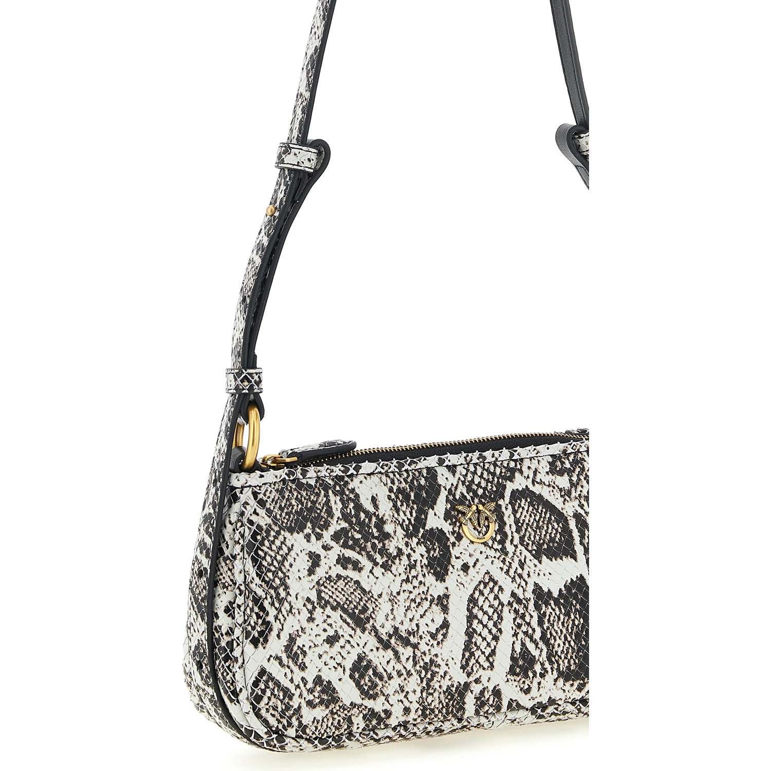 Gray Calfskin Crossbody Bag
