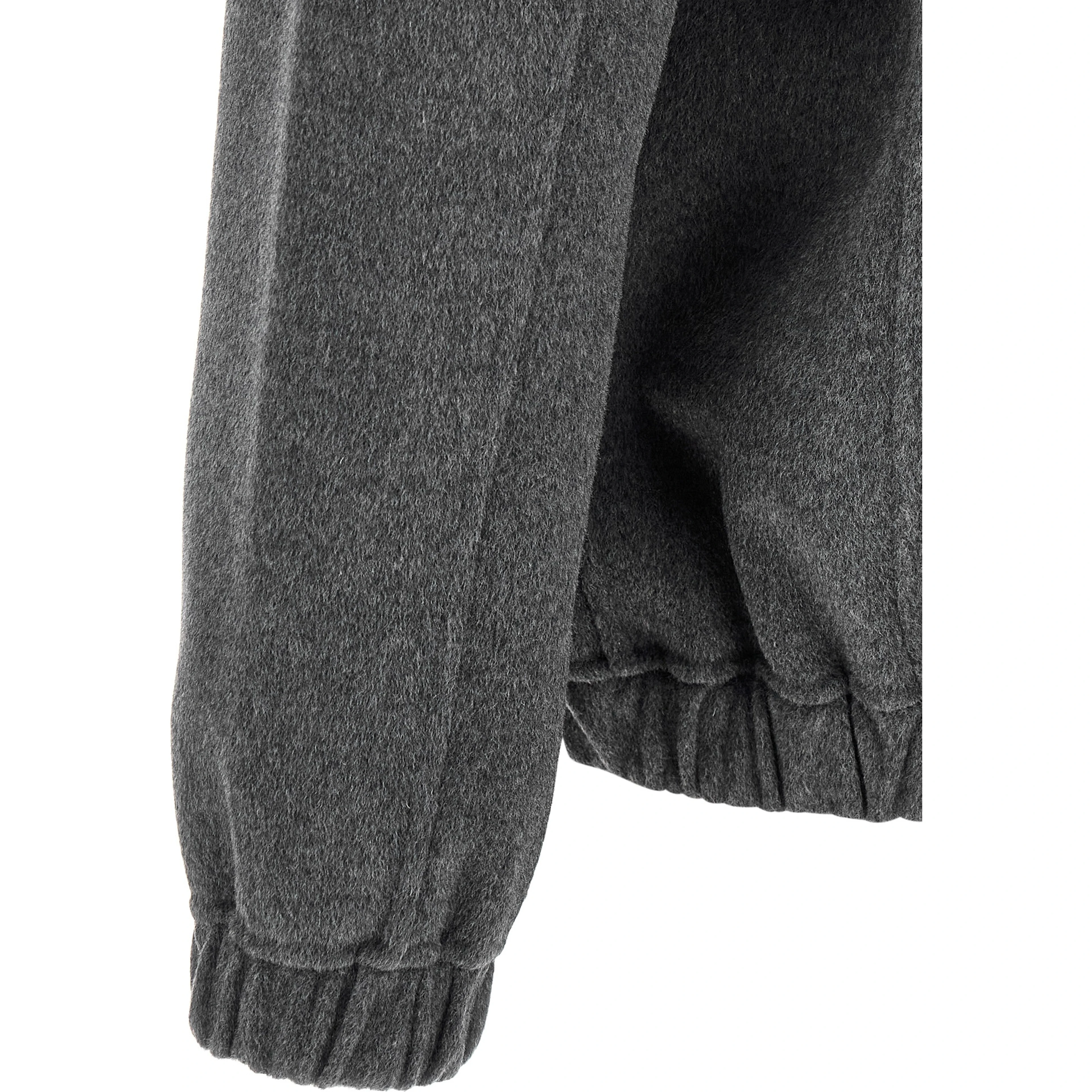 Gray Wool Full-Length Jacket