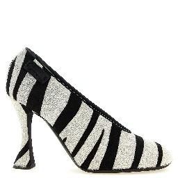 Bicolor Calfskin High Heel Pumps