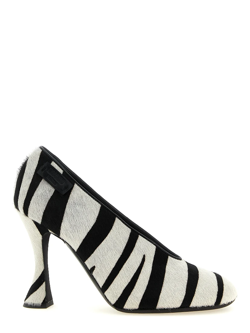 Bicolor Calfskin High Heel Pumps