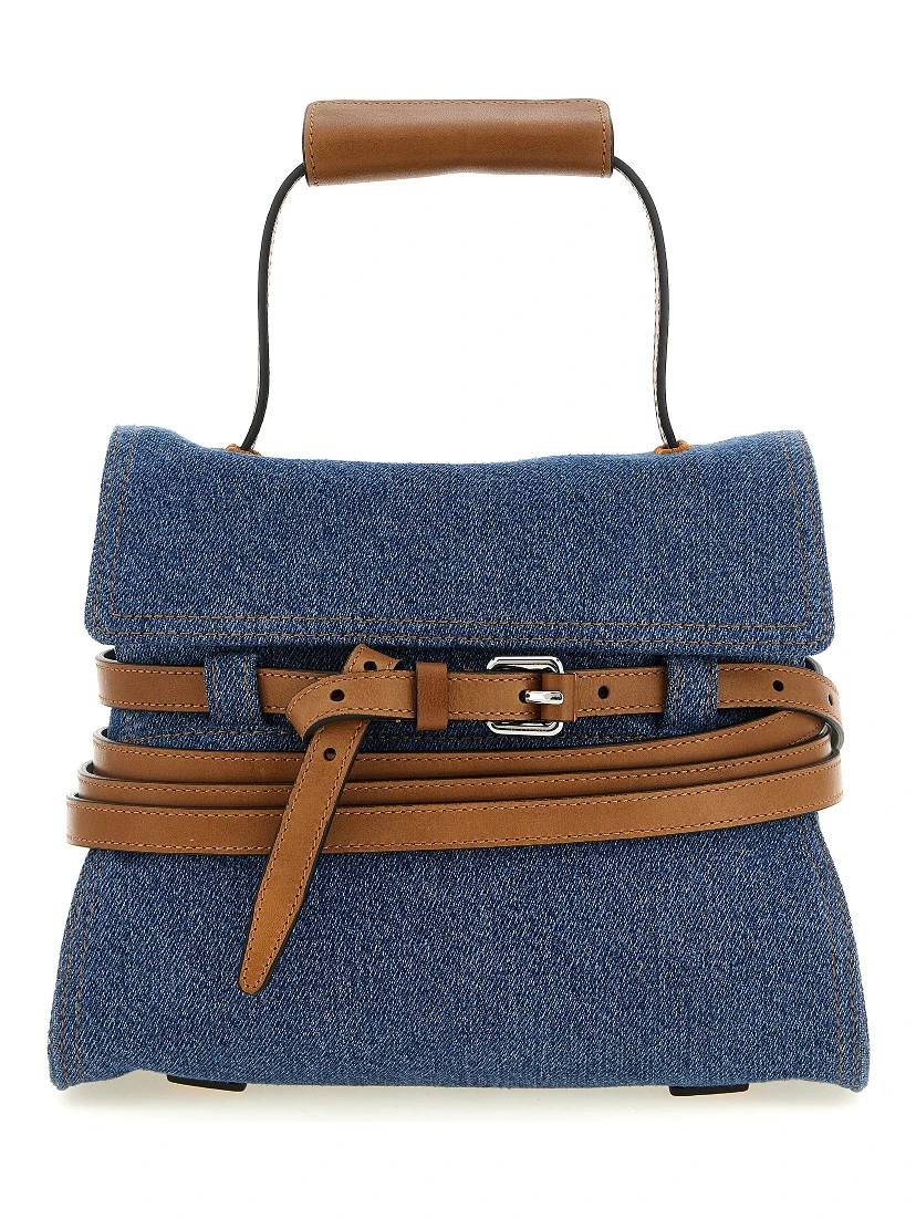 Blue Cotton Handbag