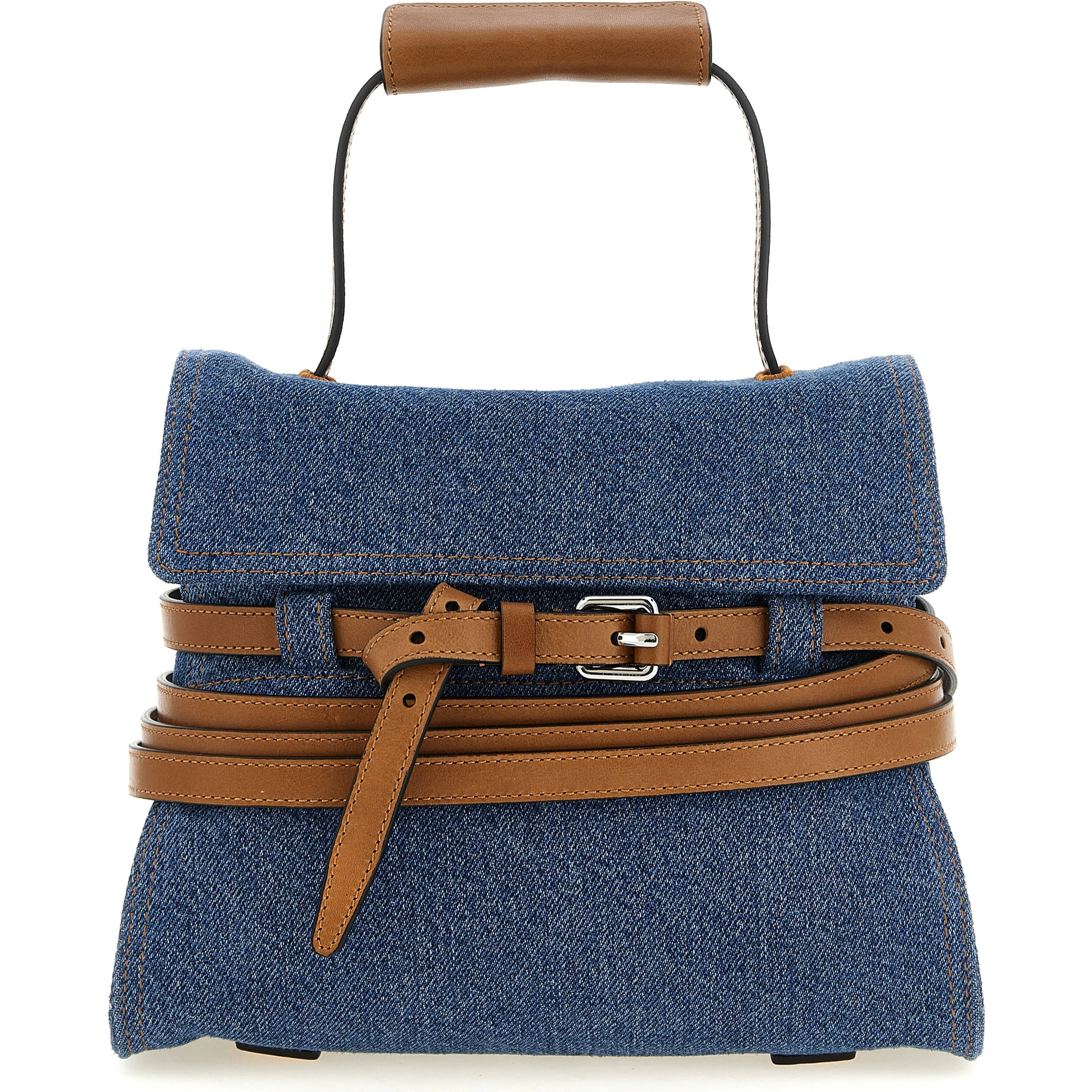 Blue Cotton Handbag
