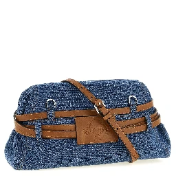 Blue Cotton Clutch Bag