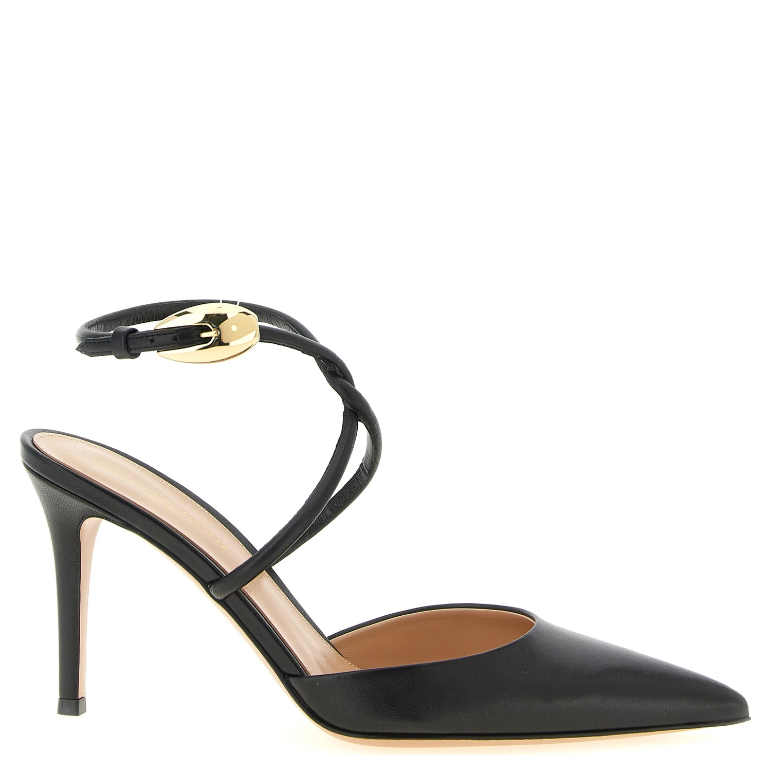 Black Lamb Leather High Heel Pumps