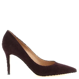 Bordeaux Suede Leather High Heel Pumps
