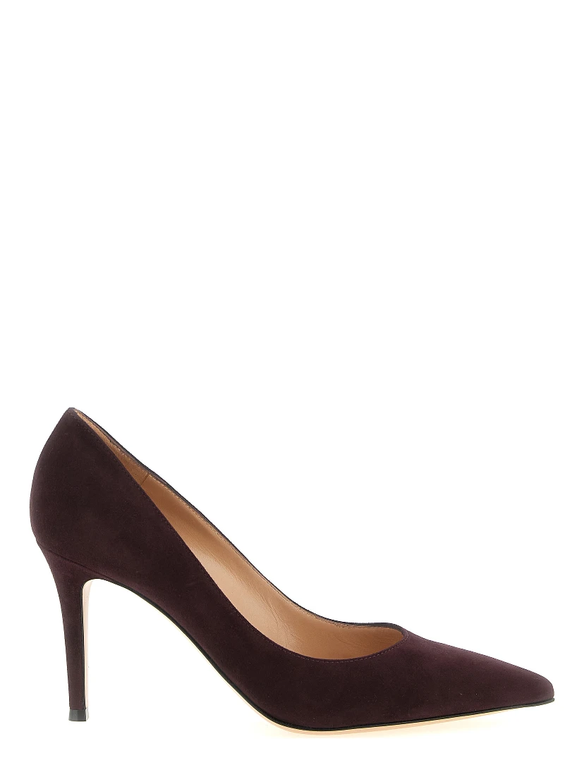 Bordeaux Suede Leather High Heel Pumps