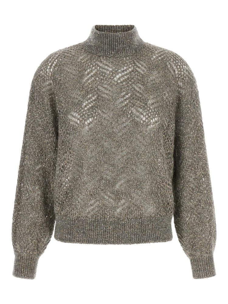 Gray Polyamide Cardigan