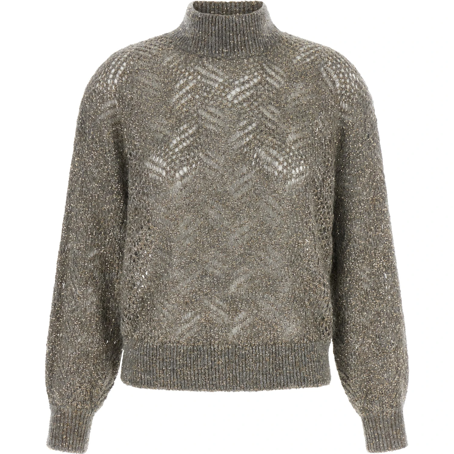 Gray Polyamide Cardigan