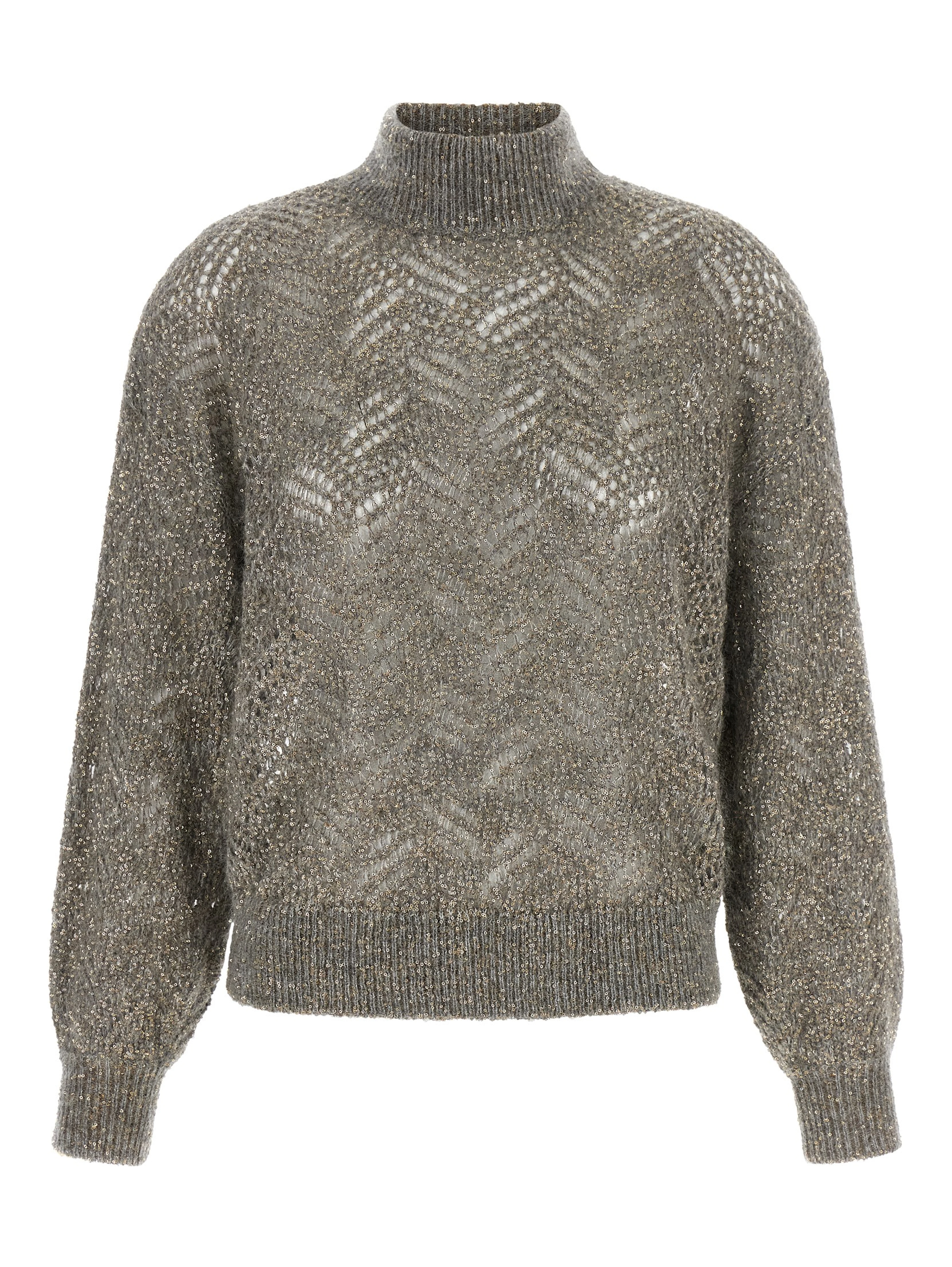 Gray Polyamide Cardigan