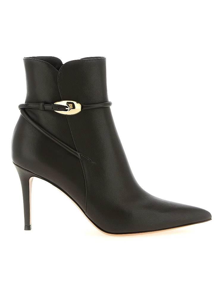 Brown Lamb Leather Ankle Boots