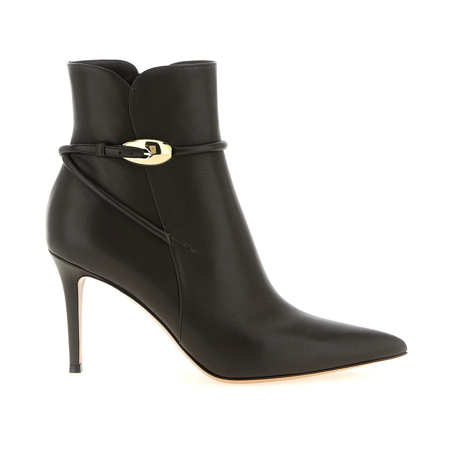 Brown Lamb Leather Ankle Boots