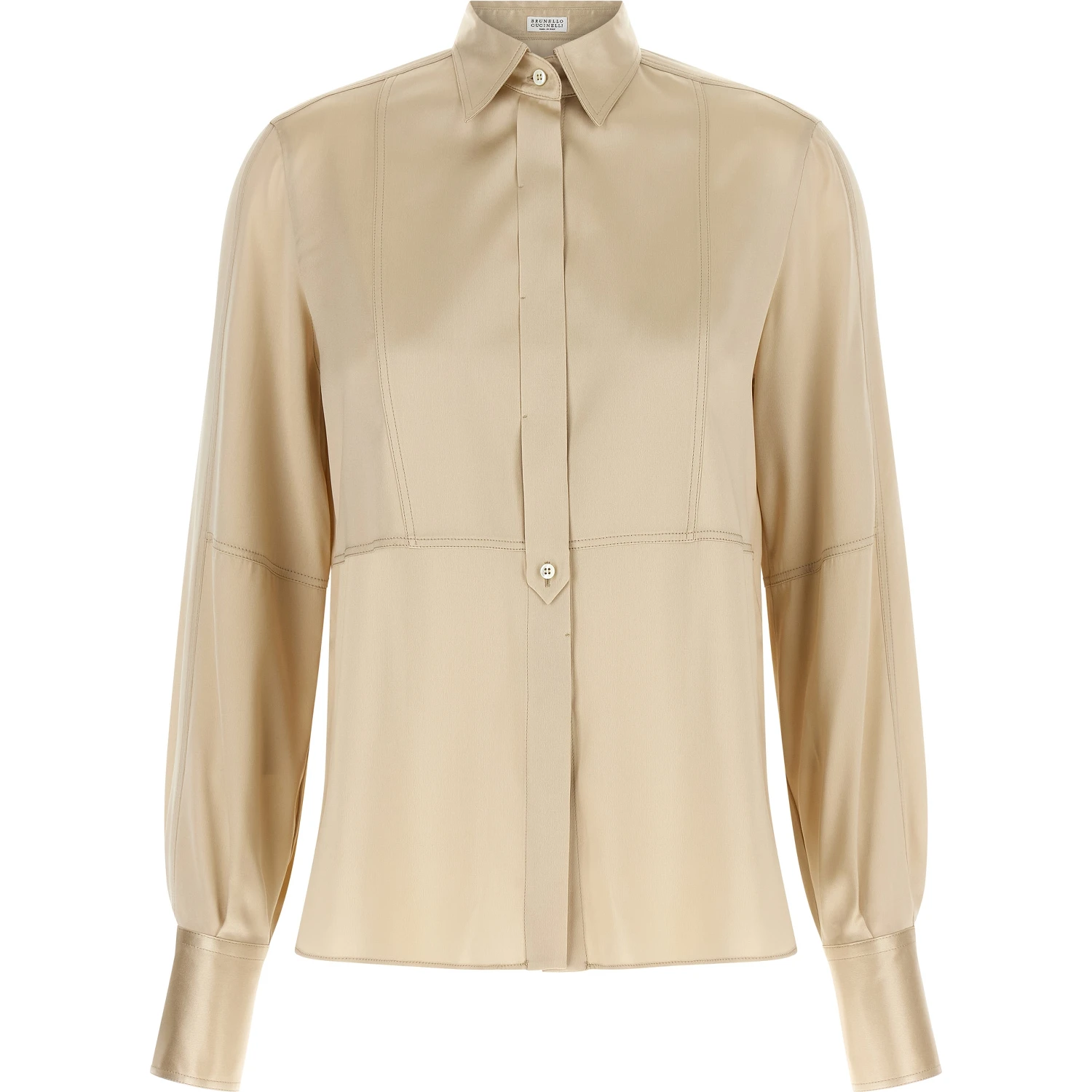 Beige Silk Blouse