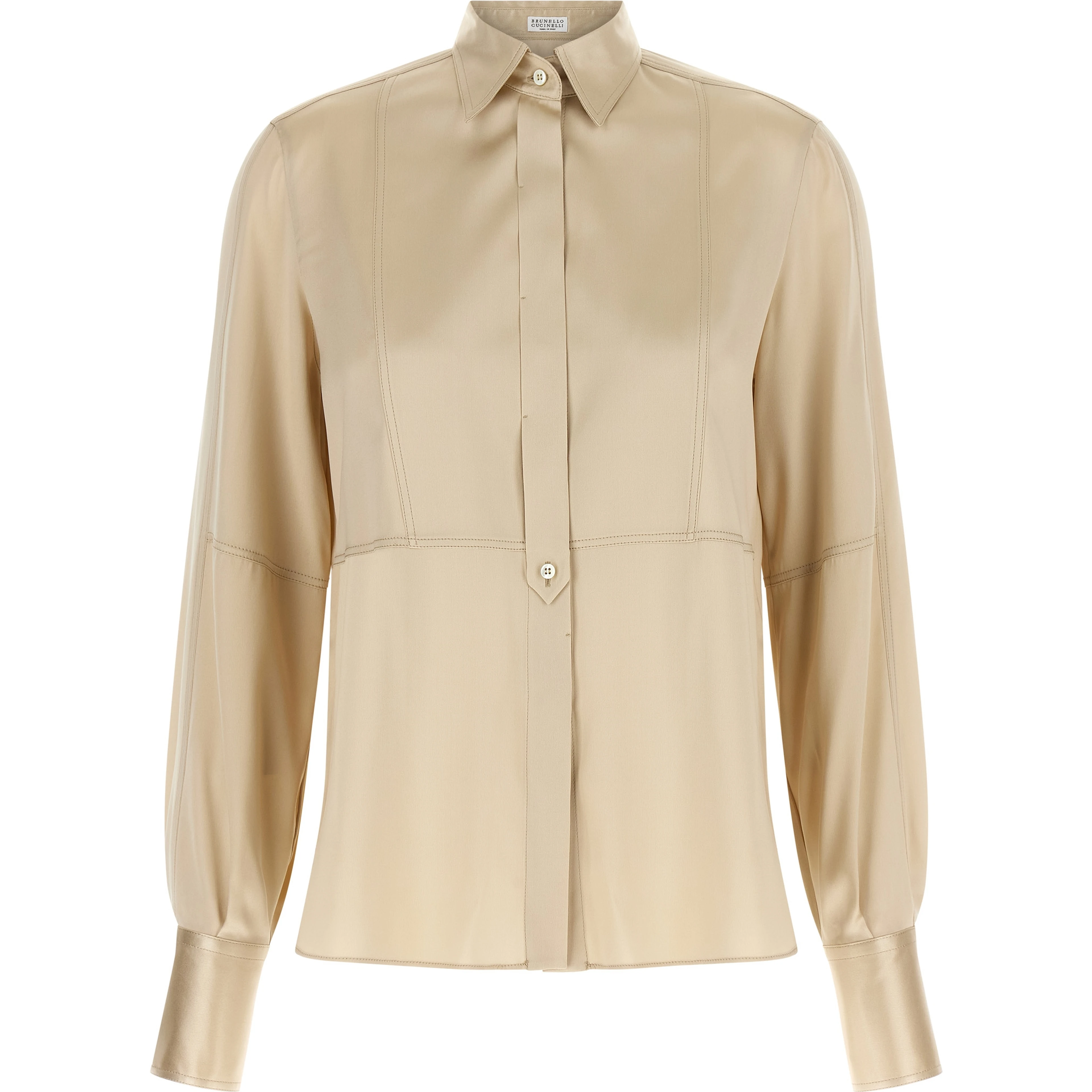 Beige Silk Blouse