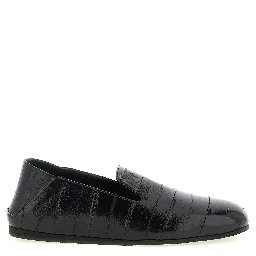 Black Leather Slip-On Loafers