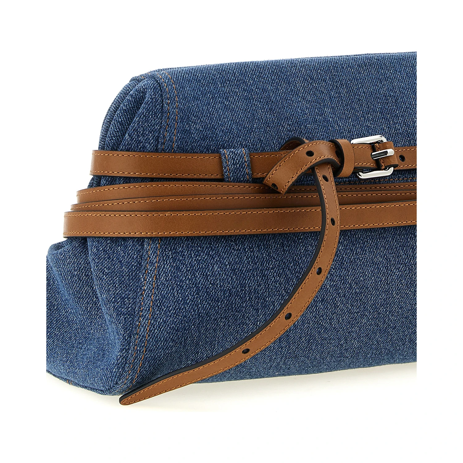 Blue Cotton Clutch Bag