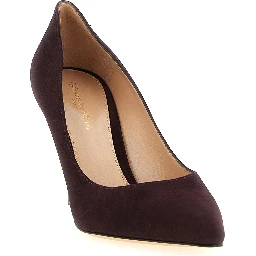 Bordeaux Suede Leather High Heel Pumps
