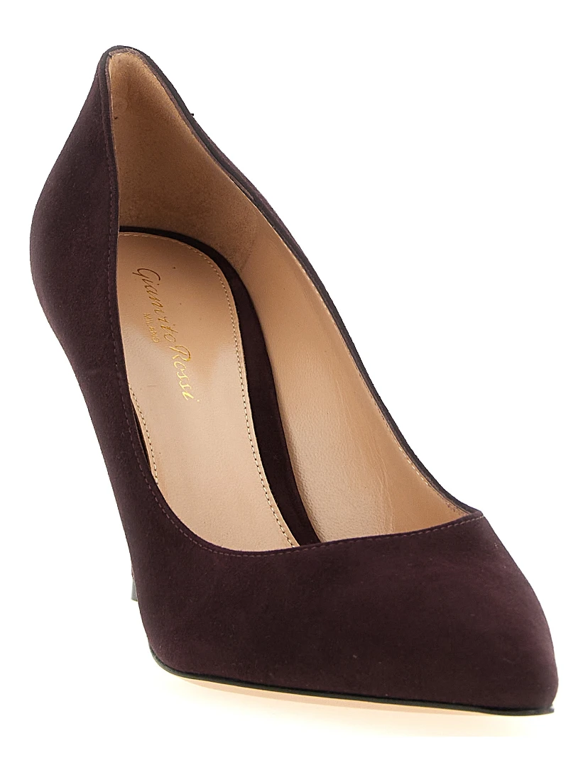 Bordeaux Suede Leather High Heel Pumps