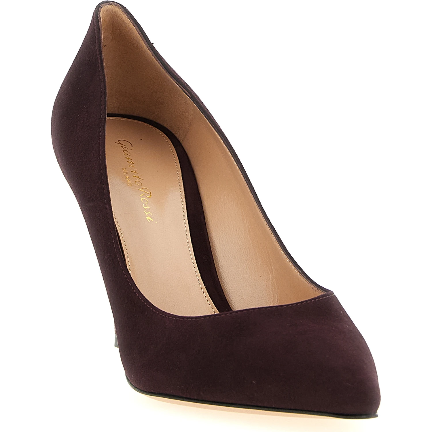 Bordeaux Suede Leather High Heel Pumps