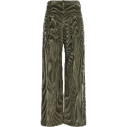 Bicolor Cotton Flared Pants