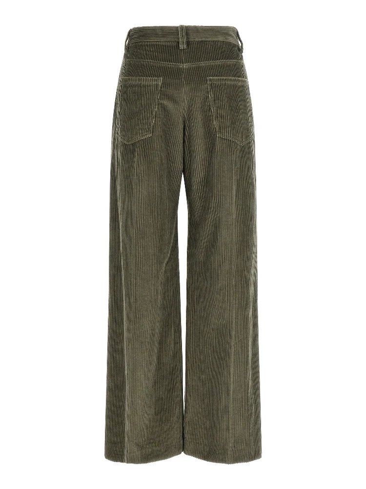 Bicolor Cotton Flared Pants alternative