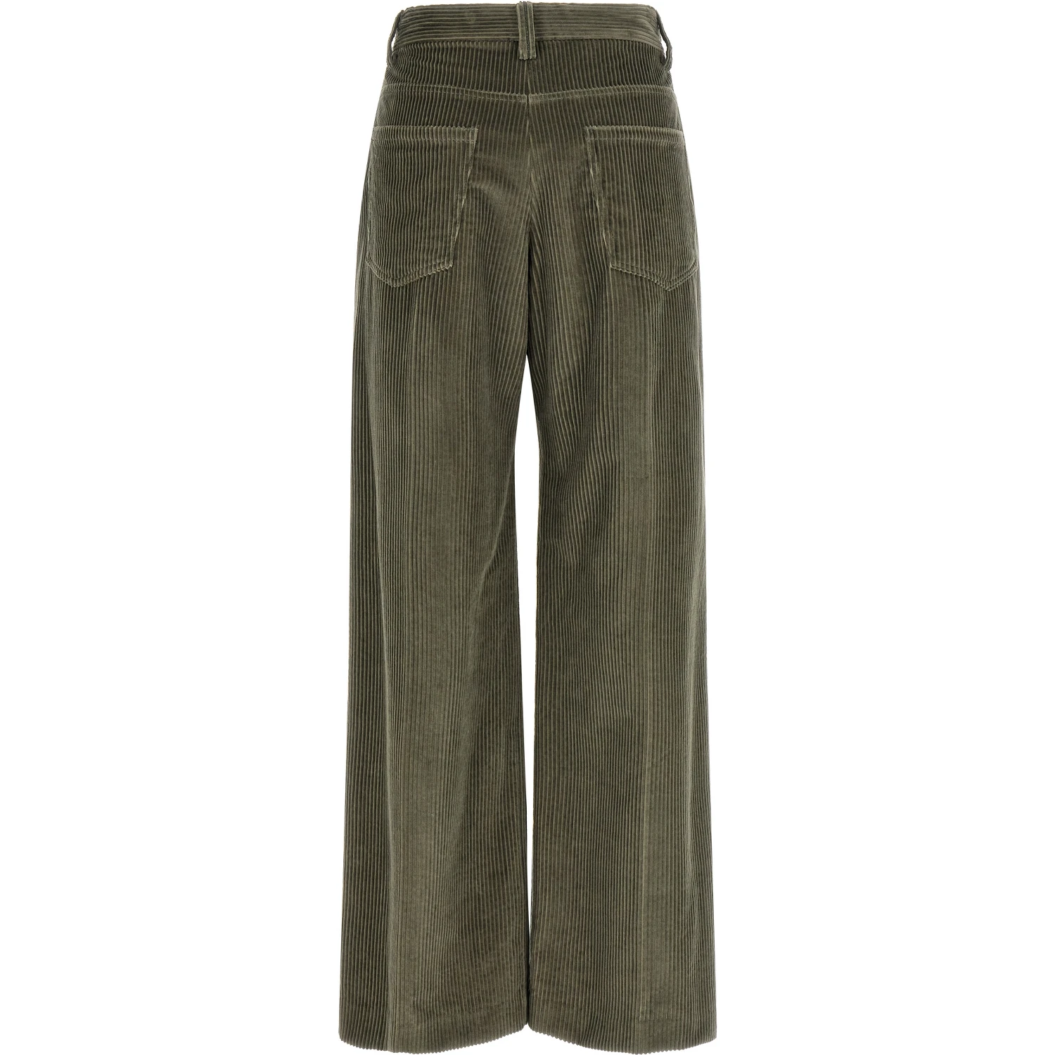 Bicolor Cotton Flared Pants