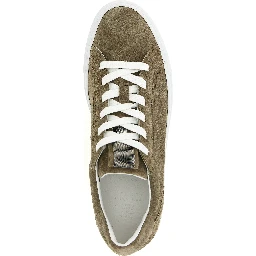 Gray Calfskin Low Top Sneakers