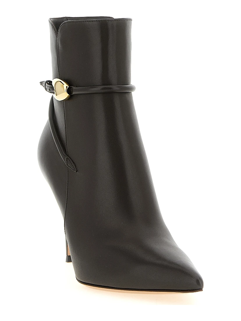 Brown Lamb Leather Ankle Boots