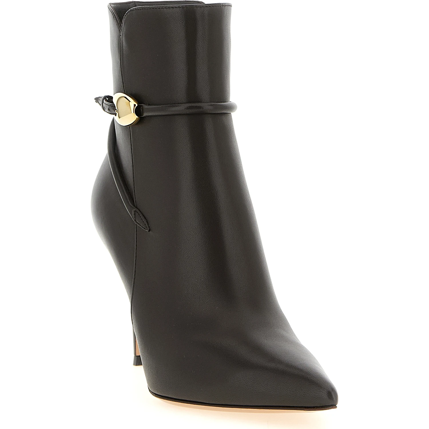 Brown Lamb Leather Ankle Boots