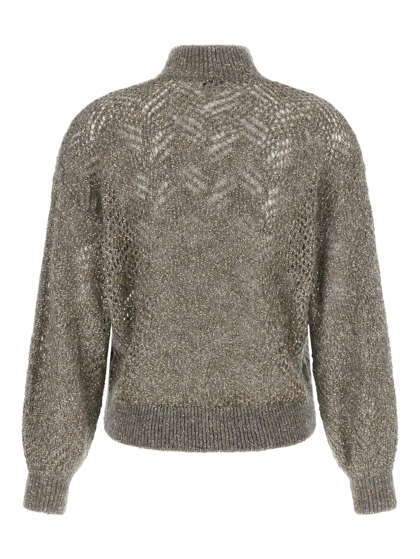 Gray Polyamide Cardigan
