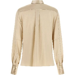 Beige Silk Blouse