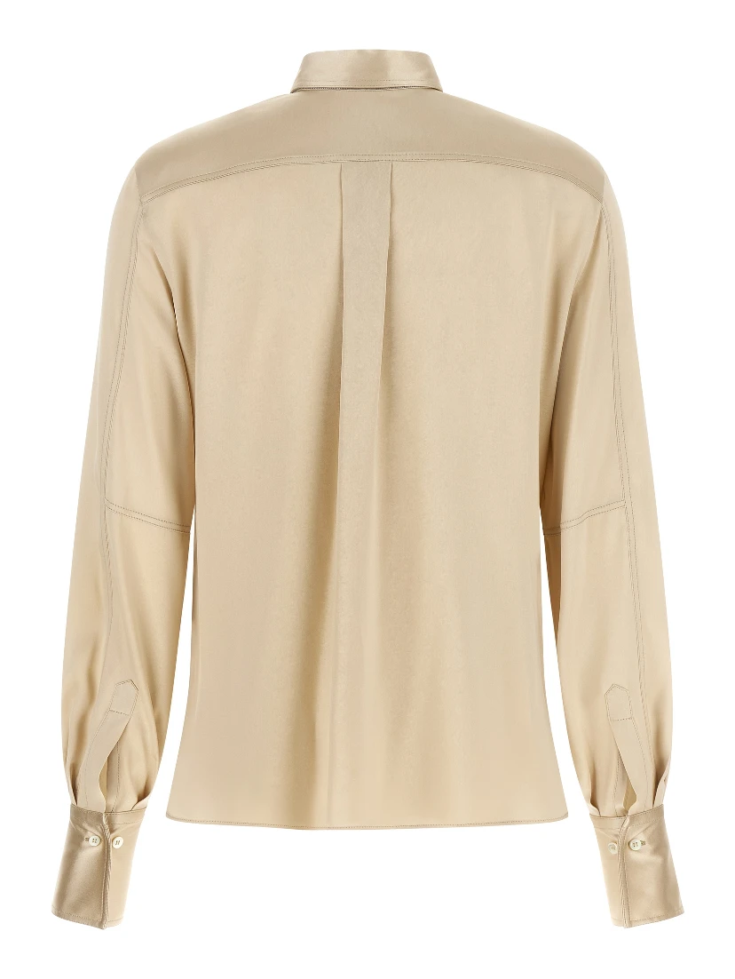 Beige Silk Blouse
