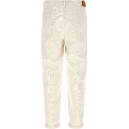 White Cotton Relaxed Fit Jeans