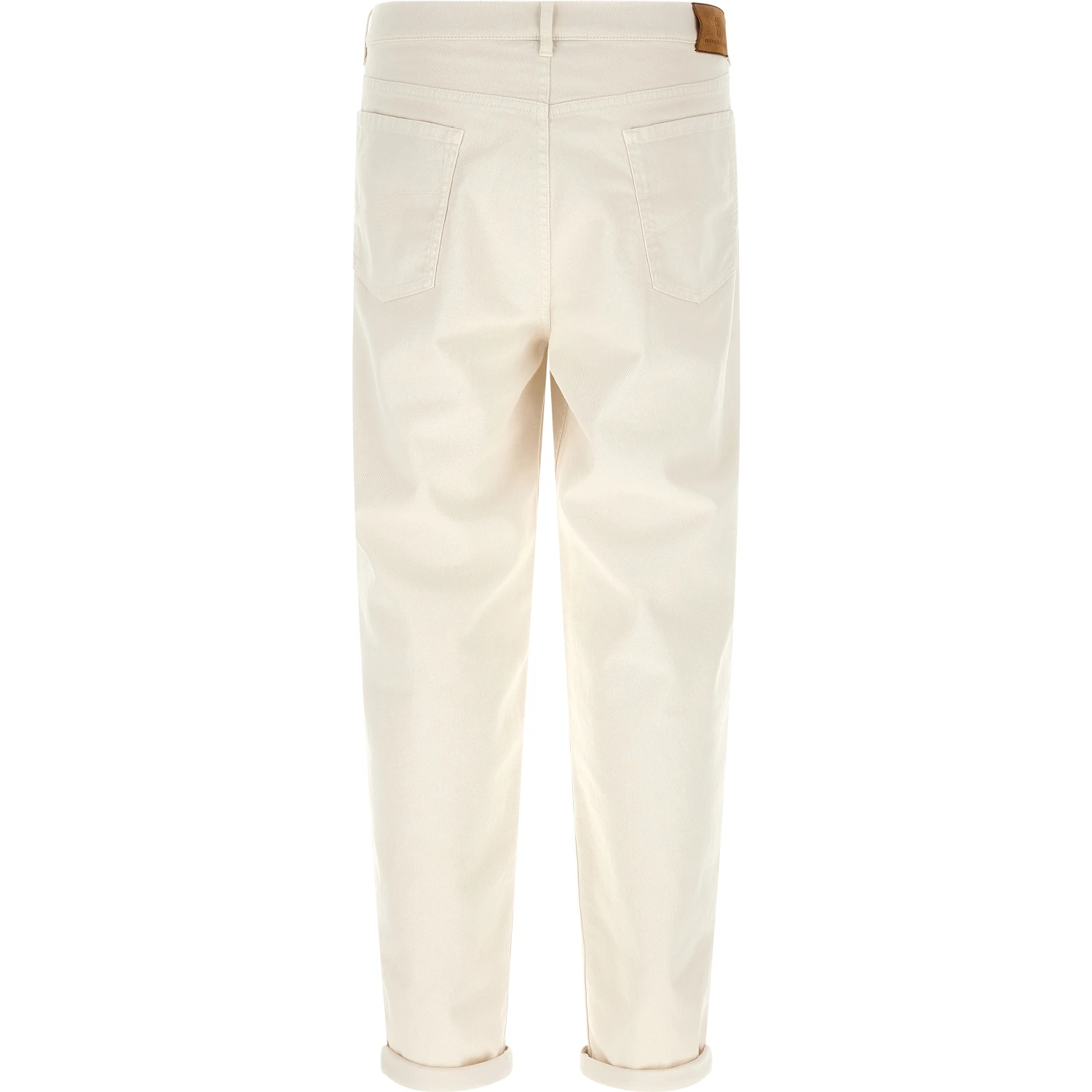 White Cotton Relaxed Fit Jeans