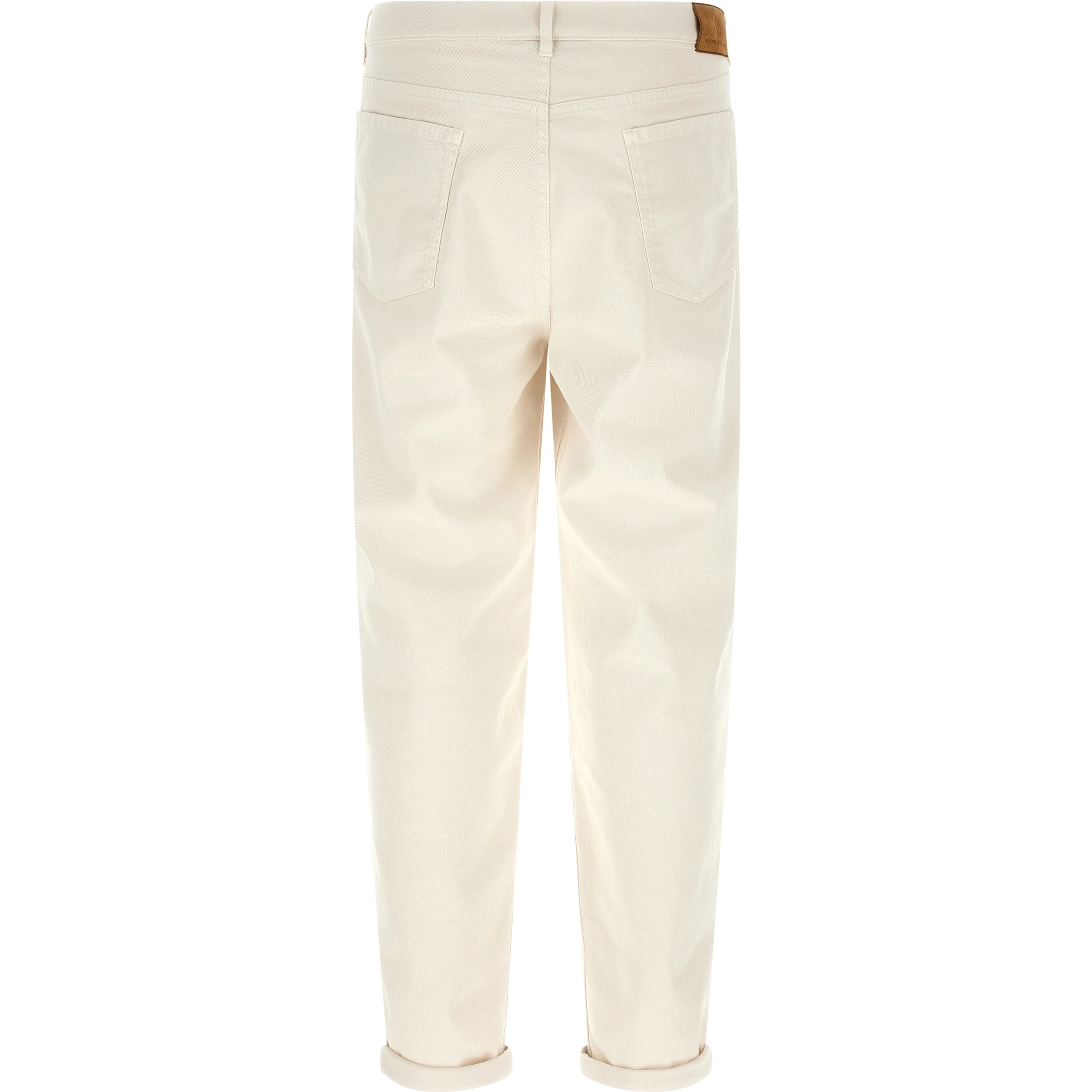White Cotton Relaxed Fit Jeans