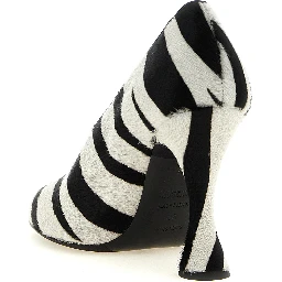 Bicolor Calfskin High Heel Pumps