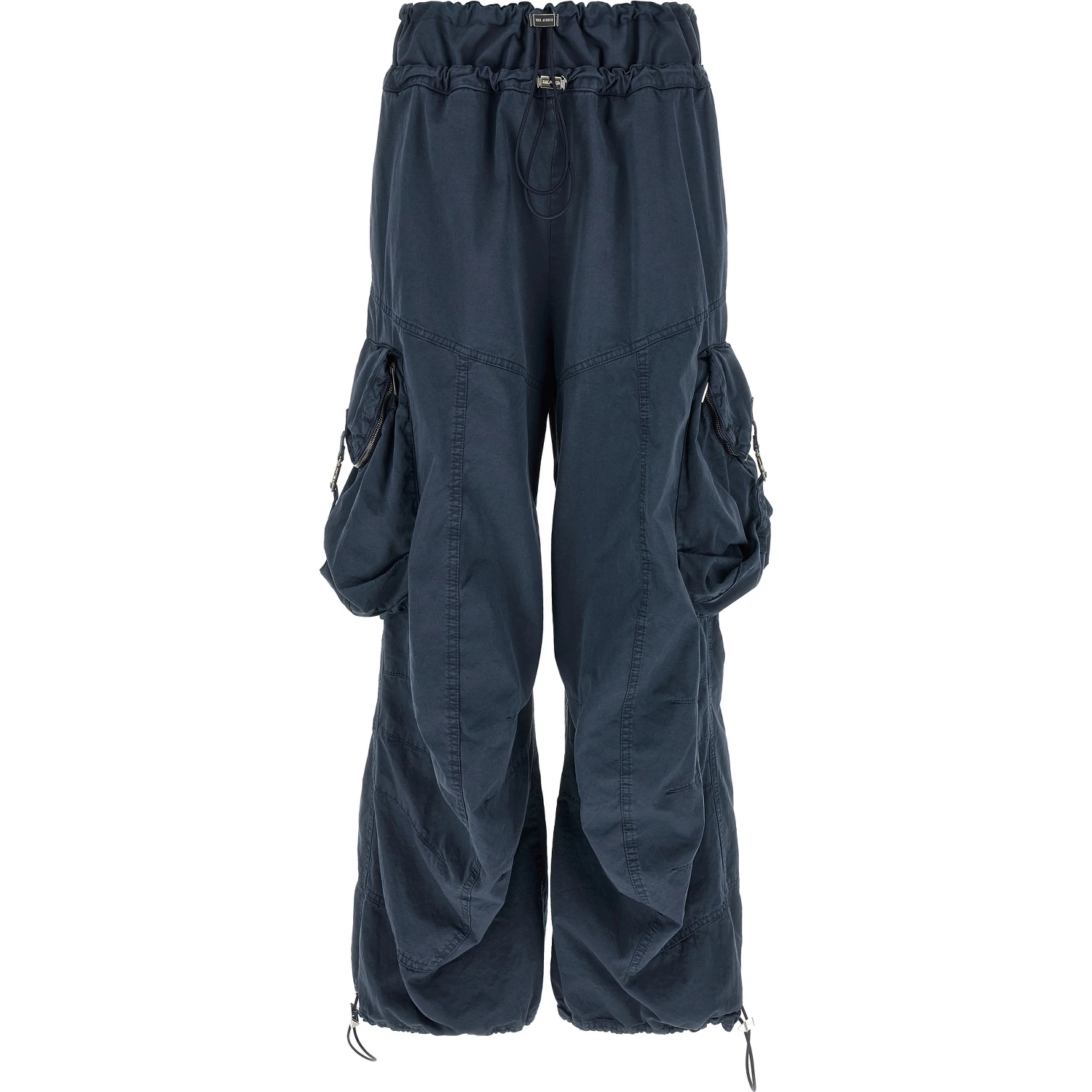 Blue Cotton Cargo Pants