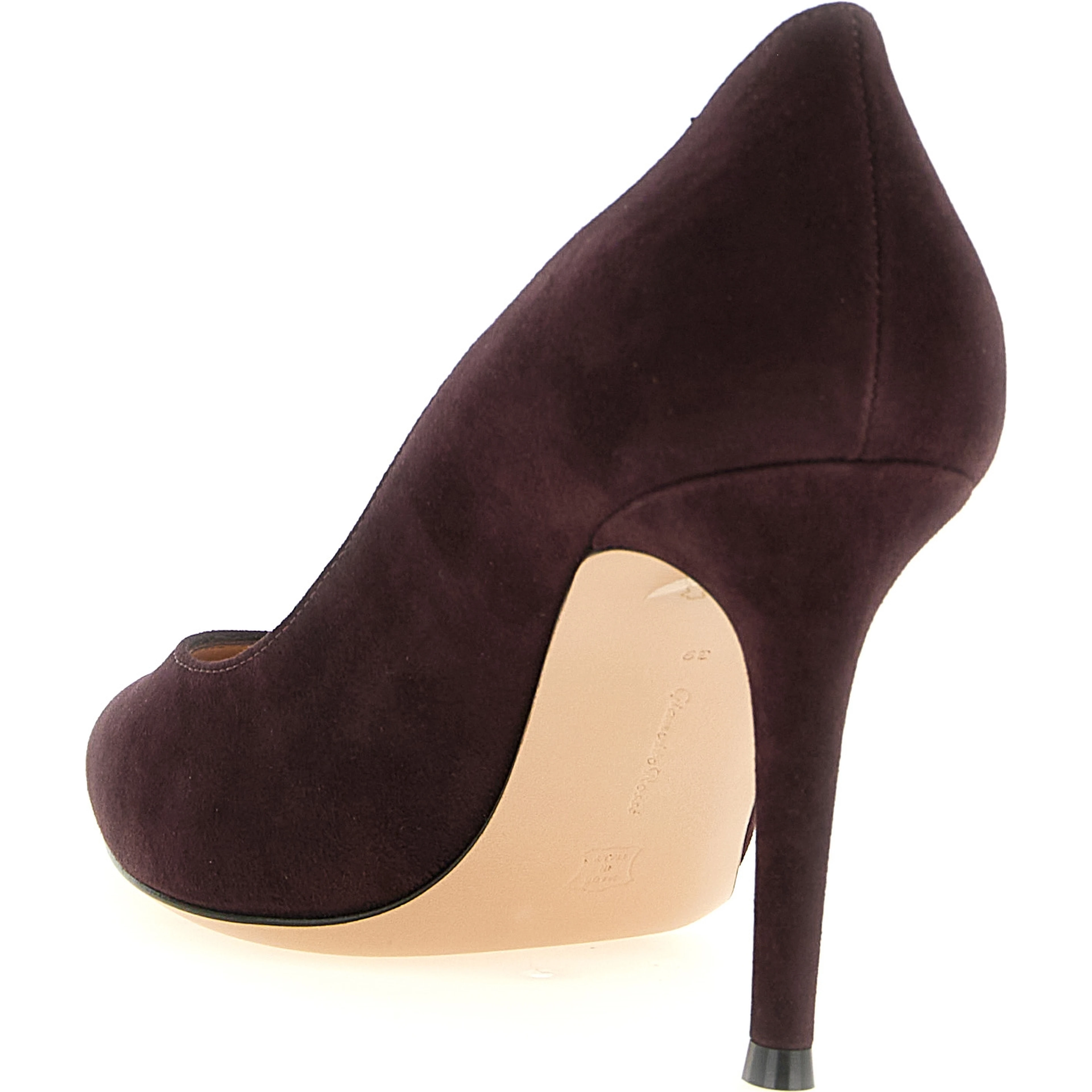 Bordeaux Suede Leather High Heel Pumps