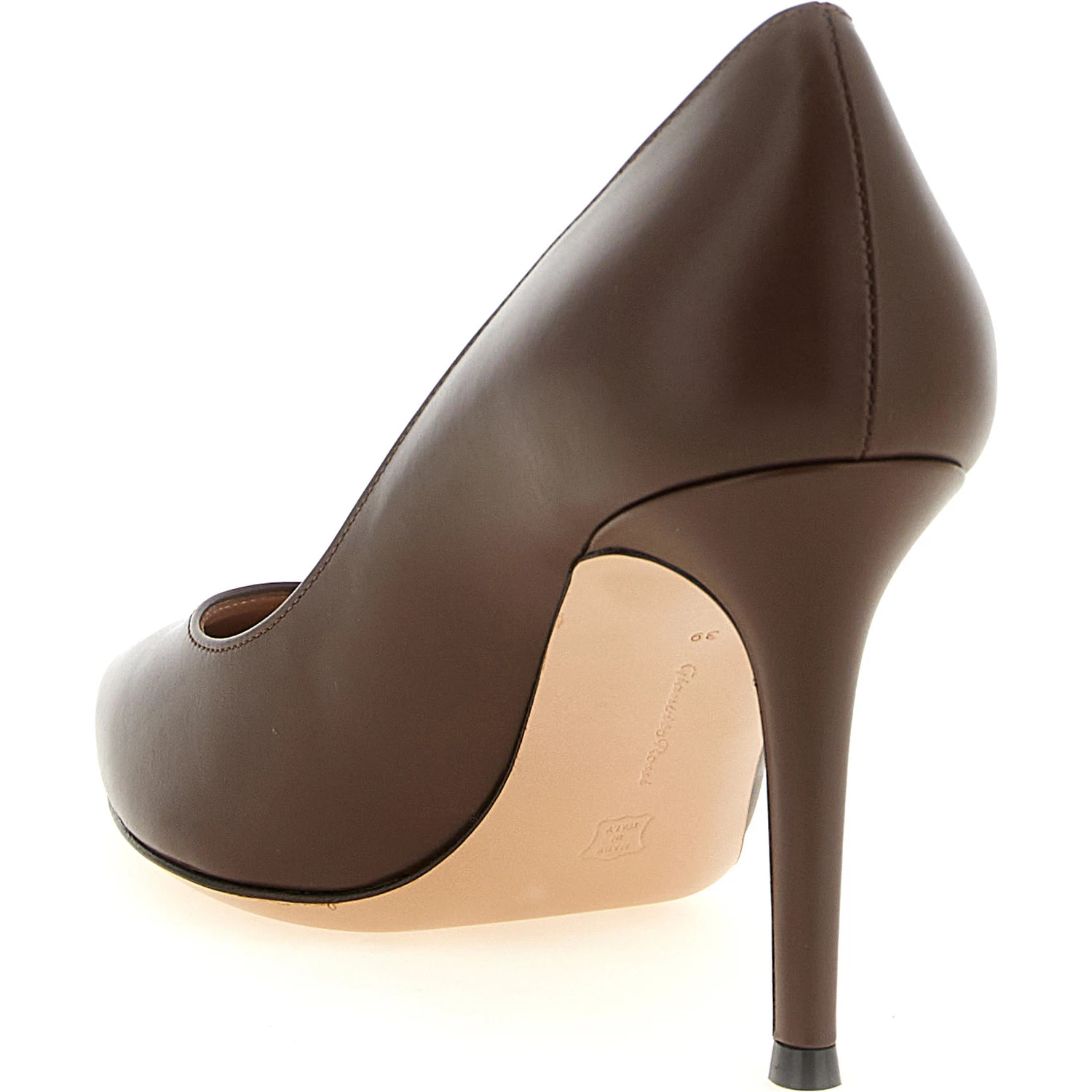 Brown Calfskin High Heel Pumps