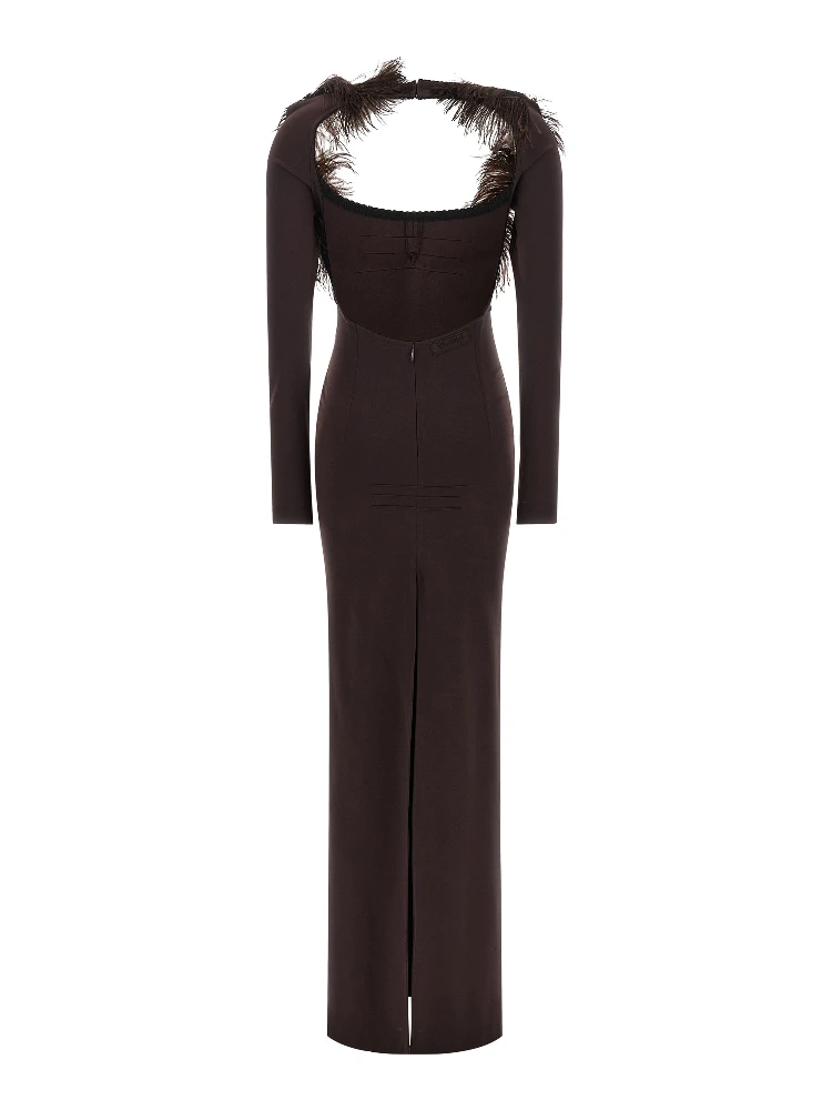 Brown Viscose Long Dress alternative